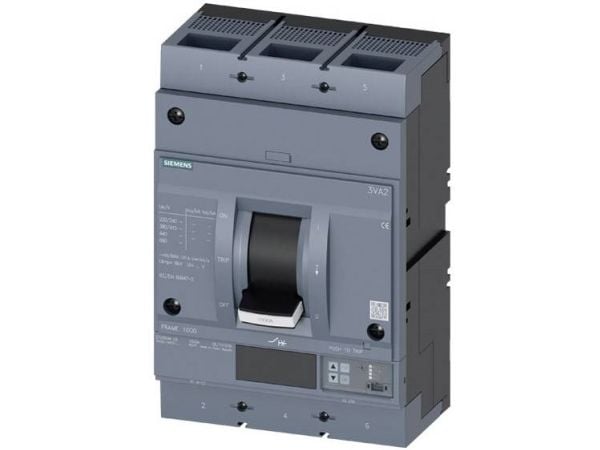 Siemens 3VA2580-5MP32-0AA0 -katkaisija, 1 kpl. Säätöalue (virta): 320–800 A Kytkentäjännite (maks.): 690 V/AC (L x K x S) 210 x 320 x 120 mm, IP40