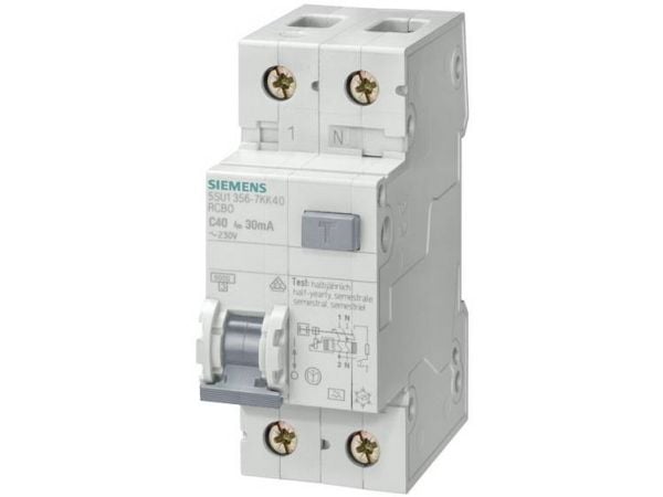 Siemens 5SU1656-7KK16, Vikavirtasuoja, Tyyppi A, 6000 A, IP20