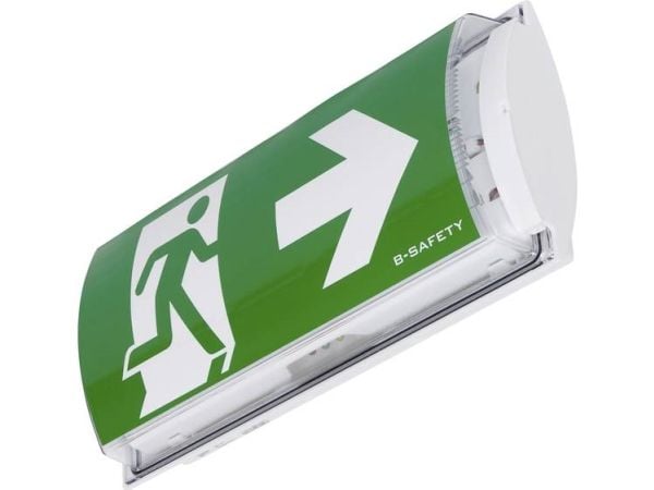 B-SAFETY BR561030 LED-hätävalaistus poistumisreittejä varten Seinäasennus Uloskäynti, poistumisreitti, oikea, vasen