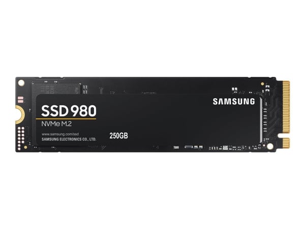Samsung 980 MZ-V8V250BW - Solid State Drive - krypteret - 250 GB - intern - M.2 2280 - PCI Express 3.0 x4 (NVMe) - 256-bit AES - TCG Opal Encryption