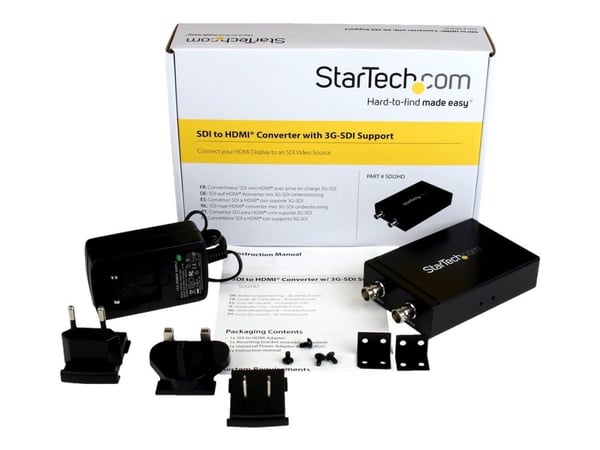 StarTech SDI to HDMI Converter - 3G SDI to HDMI Adapter with SDI Loop Through Output - SDI to HDMI Audio/Video Adapter - 755ft (230m) (SDI2HD) - Vi...