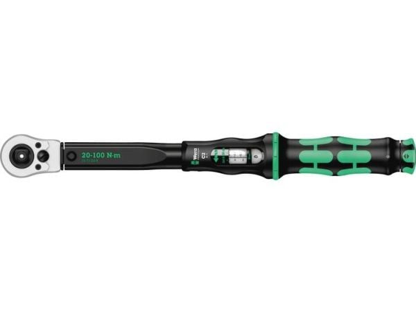 Wera Click-Torque C 2 Push R/L justerbar momentnøkkel for tilstramming med og mot urviseren, 20-100 Nm