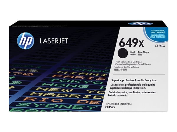 HP 649X, alkuperäinen riittoisa musta LaserJet-värikasetti, 17000 sivua, Musta, 1 kpl