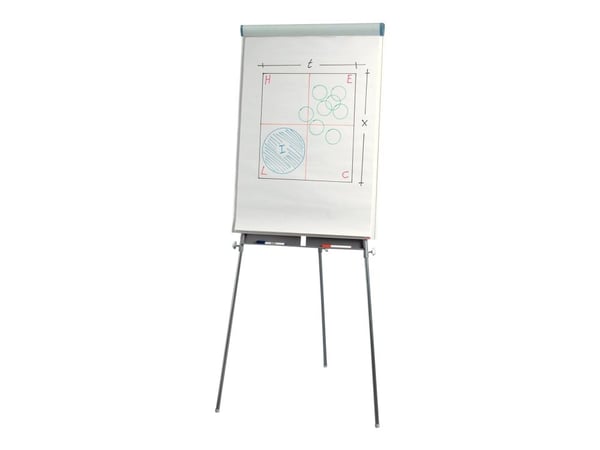 Esselte Standard - Staffeli - gulvstående - magnetisk - sølvramme