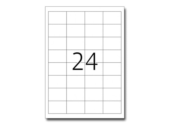 HERMA 8643, Valkoinen, Suorakulmio, Kiinteä, A4, Paperi, Matta