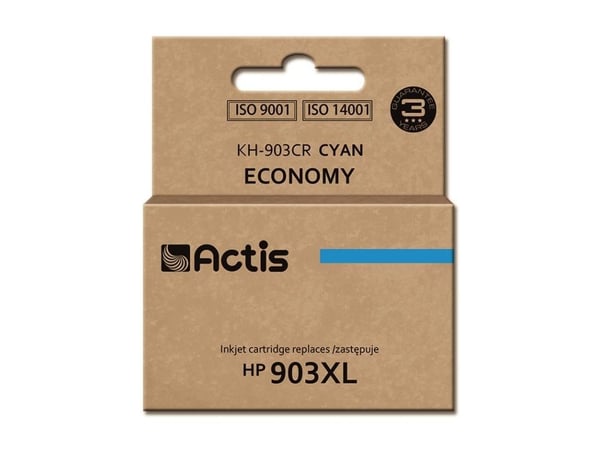 Actis KH-903CR, Høyt (XL) utbytte, Cyan, Fargestoffbasert blekk, 12 ml, 1 stykker, Enkeltpakke