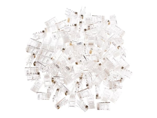 Netrack - Nettverkkontakt - RJ-45 (hann) - UTP - CAT 5e - fargeløs (en pakke 100)