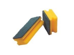 Skuresvamp Nylon Gul/Grøn,10 stk/pk