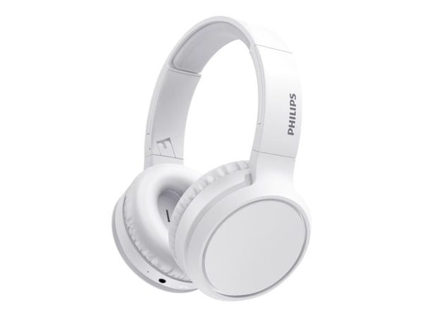 Philips TAH5205WT - Hodetelefoner med mikrofon - full størrelse - Bluetooth - trådløs - hvit