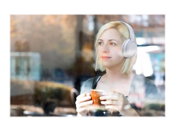 Philips TAH5205WT - Hodetelefoner med mikrofon - full størrelse - Bluetooth - trådløs - hvit
