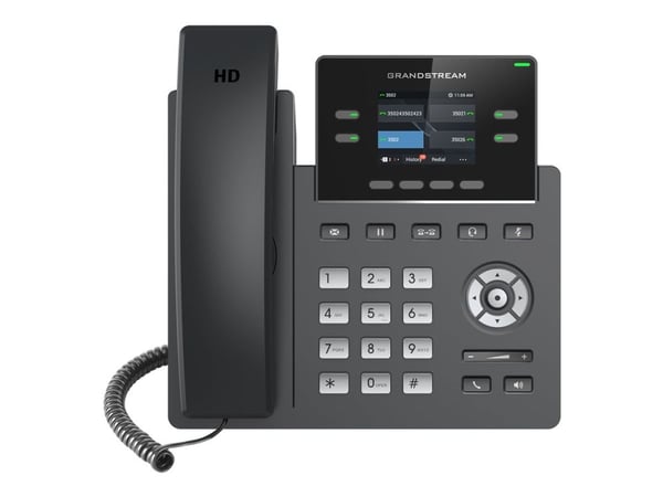 Grandstream GRP2612 - VoIP-telefon med anrops-ID/samtale venter - treveis anropskapasitet - SIP, RTCP, RTP, SRTP - 4 linjer