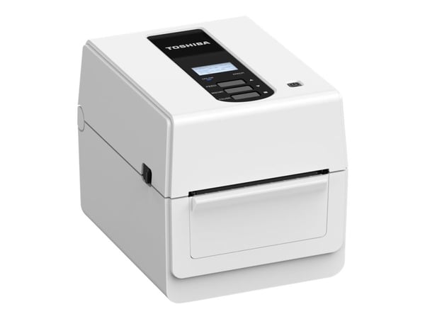 Toshiba TEC BV410D - Etikettskriver - direktetermisk - Rull (11,8 cm) - 300 dpi - inntil 127 mm/sek - USB 2.0, LAN - hvit