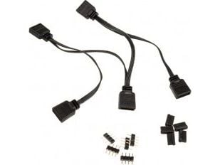Akasa AK-CBLD05-40BK - Forlengelseskabel for LED-stripelys - 4-pin intern strøm (hunn) til 4-pin intern strøm (hunn) - 40 cm - svart