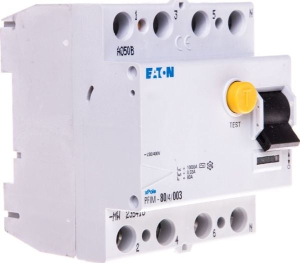 Eaton vikavirtasuojakatkaisija 4P 80A 0.03A AC tyyppi PFIM-80/4/003 235418