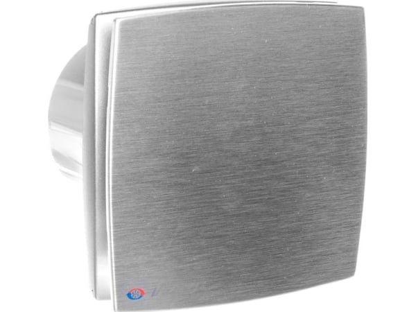 Vents aksialvifte Ø100 230V 14W 88 m3/h 33 dB børstet aluminium 100LDAMET