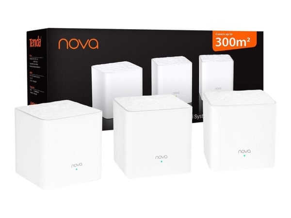 Tenda Nova MW3 - Wifi-system - (3 routers) - upp till 300 kvadratmeter - mesh - Wi-Fi 5 - Dubbelband