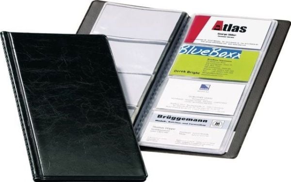 Durable Visfix 96, 96 lommer, 90 x 57 mm, 96 kort, Svart, PVC, 115 mm