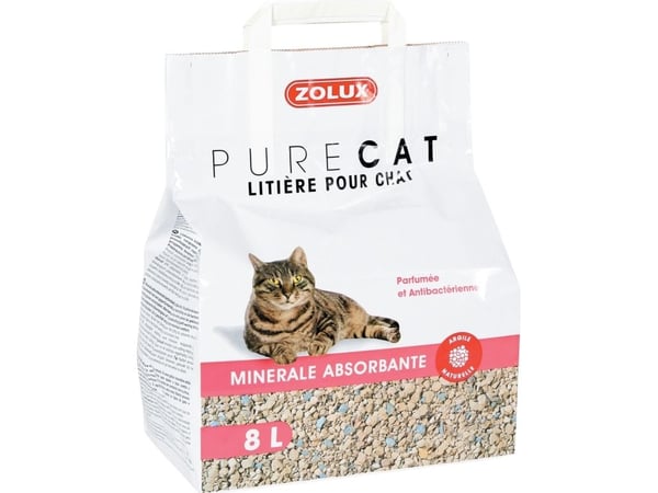 Kattesand Zolux PureCat antibakteriell blomster 8 l