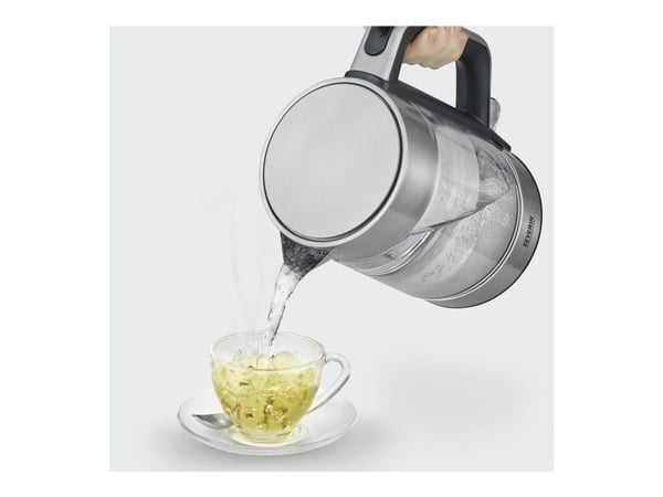 SEVERIN WK 3420 - Kjele - 1.7 liter - 2.2 kW - glass/brushed stainless steel/black