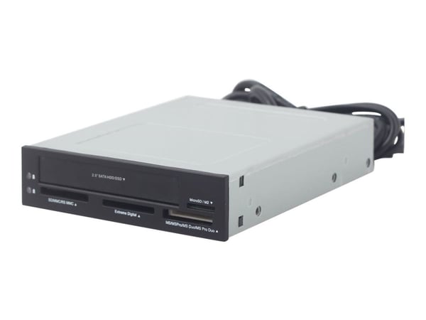 Gembird - Kortleser - alt-i-1 - 3,5" (MMC, RS-MMC, SD, SDHC, SDXC, miniSD, MMC II, TransFlash, MS, MS PRO, MS Duo, MS PRO Duo, microSD, microSDHC, ...