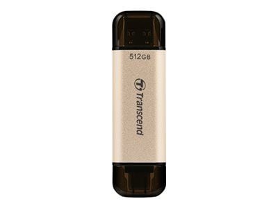 Transcend JetFlash 930C - USB-muistitikku - 512 Gt - USB 3.2 Gen 1 / USB-C - kultainen