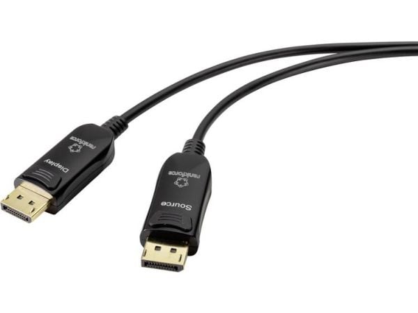 Renkforce RF-4598018, 15 m, DisplayPort, DisplayPort, Hankjønn, Hankjønn, 7680 x 4320 piksler