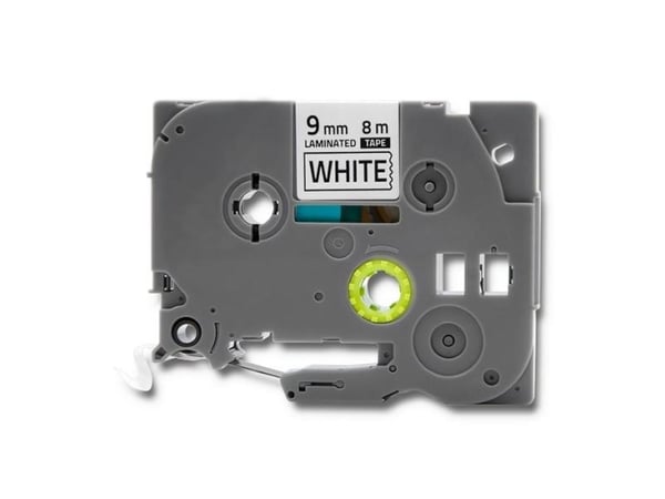 Qoltec Tape for BROTHER TZe-221 - Svart på hvitt - Rull (0,9 cm x 8 m) 1 kassett(er) laminert teip - for Brother PT-D210, D600, H110; P-Touch PT-10...