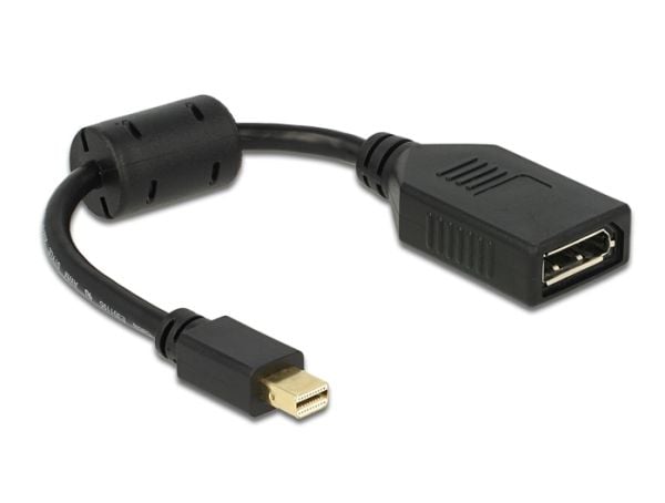 Delock - DisplayPort-adapter - DisplayPort (hunn) til Mini DisplayPort (hann) - 21 cm - svart