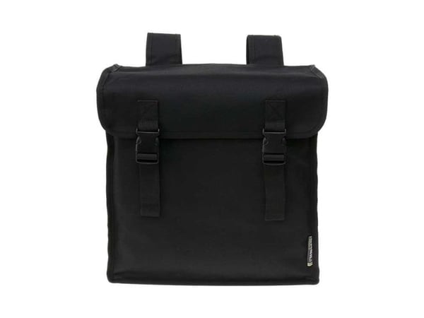 Basil Mara XXL 47L dobbel byveske, feste på stropper, vanntett polyester, svart (BAS-17395)