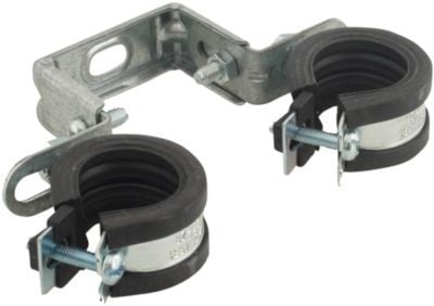 Walraven Duplo KSB1 15-18mm - Elforzinket dobbelt rørbøjle med EPDM