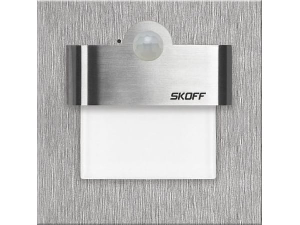 SKOFF trappbelysningsarmatur LED TANGO LED PIR 120° rörelsesensor 10V DC 1,0W IP20 6000K (MJ-TAN-K-W)