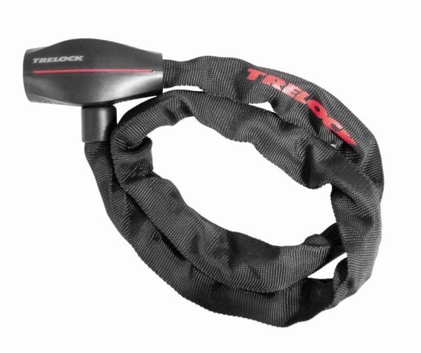 Trelock BC 380, Ketjulukko, Musta, Karkaistu teräs, Avain, 850 mm, 7 mm