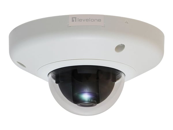 LevelOne FCS-3054 - Nettverksovervåkingskamera - kuppel - hærverkssikker - farge - 3 MP - 2048 x 1536 - fast irisblender - fastfokal - LAN 10/100 -...
