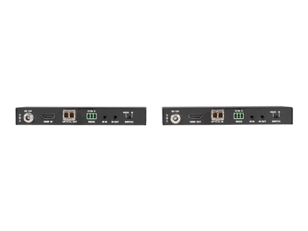 Black Box HDMI 2.0 Extender over Fiber - Sender og mottaker - video/lyd/infrarød/seriell-utvider - RS-232, HDMI, infrarød, CATx - over fiberoptikk ...