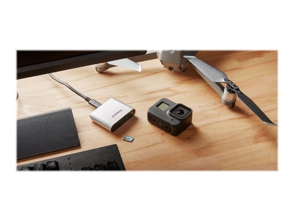 Kingston Workflow - Kortleser (microSDHC UHS-I, microSDHC UHS-II, microSDXC UHS-I, microSDXC UHS-II) - USB-C 3.2 Gen 1