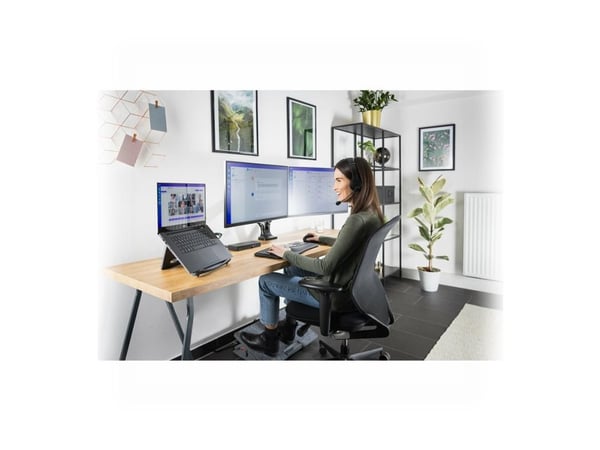 Kensington SmartFit One-Touch Height Adjustable Dual Monitor Arm - Monteringssats - justerbar arm - för 2 monitorer - aluminium, plast, stål - skär...