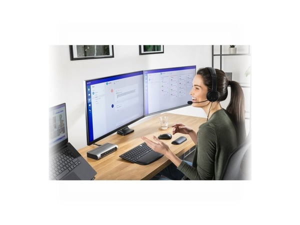 Kensington SmartFit One-Touch Height Adjustable Dual Monitor Arm - Monteringssett - justerbar arm - for 2 skjermer - aluminium, plastikk, stål - sk...