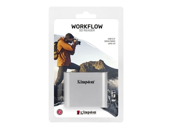 Kingston Workflow - Kortleser (SDHC UHS-I, SDHC UHS-II, SDXC UHS-I, SDHC UHS-II) - USB-C 3.2 Gen 1