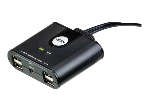 ATEN US224 2-Port USB Peripheral Sharing Device - USB-periferdelesvitsj - stasjonær