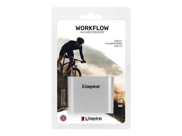 Kingston Workflow - Kortleser (microSDHC UHS-I, microSDHC UHS-II, microSDXC UHS-I, microSDXC UHS-II) - USB-C 3.2 Gen 1