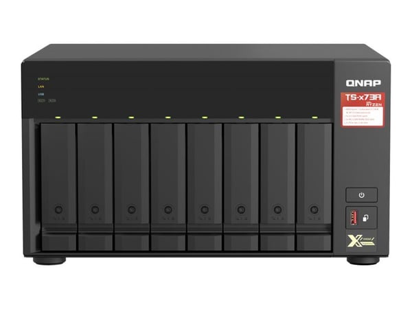 QNAP TS-873A, NAS, Tower, Ryzen Embedded, V1500B, Musta