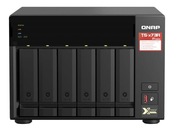 QNAP TS-673A - NAS-server - 6 fack - SATA 6Gb/s - RAM 8 GB - Gigabit Ethernet / 2.5 Gigabit Ethernet