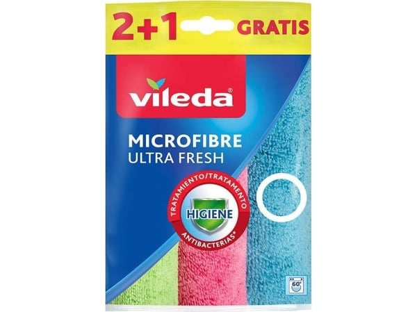 Vileda 4023103217409, Mikrofiber, Flerfarget, Maskin Vask, 60 °C, 300 mm, 300 mm