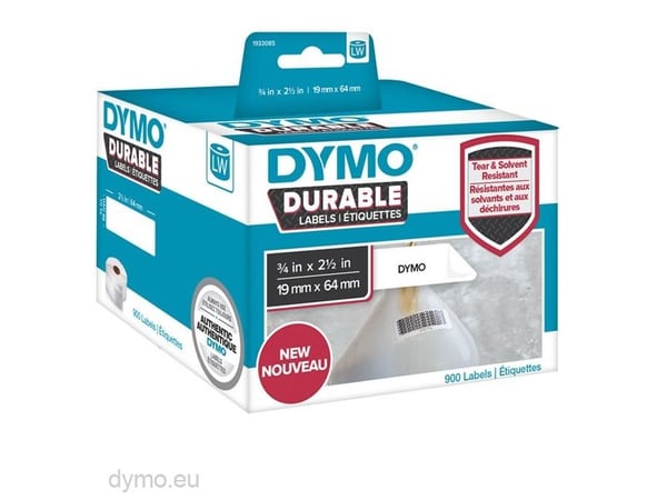 DYMO - Permanet adhesiv - 64 x 19 mm 900 etikett(er) (2 rull(er) x 450) merkelapper - for DYMO LabelWriter 310, 315, 320, 330, 400, 450, 4XL, SE450...