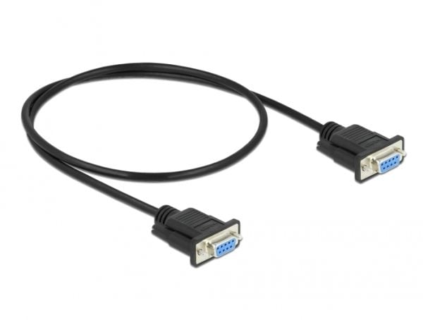 DeLOCK 86614, Musta, 0,5 m, RS-232, RS-232, Uros, Uros