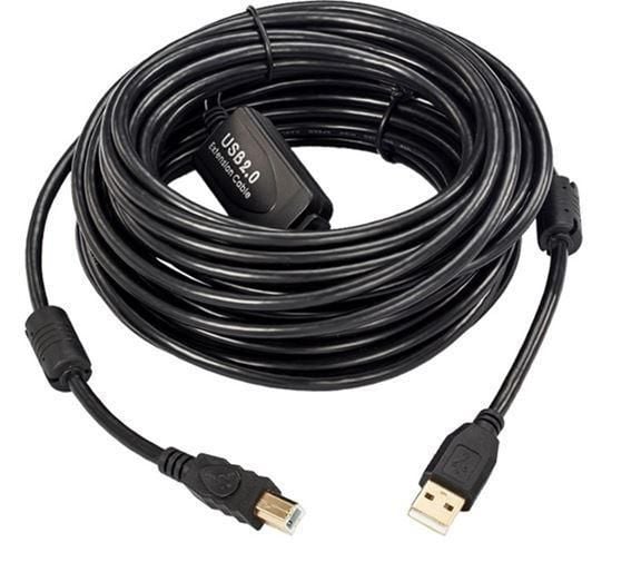 MicroConnect - USB-kaapeli - USB Type B (uros) - USB (uros) - USB 2.0 - 5 A - 5 m - aktiivinen, aktiivinen toistin - musta