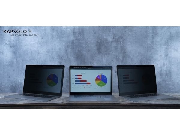 KAPSOLO standard 15,6, KAP10687 skjermfilter 39,6 cm (15.6") Rammeløst skjermfilter 3H, 39,6 cm (15.6"), 16:9, Laptop, 3H, Privatliv, 31 g