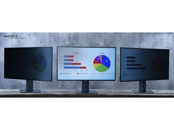 KAPSOLO Privacy 2-vägs plug-in? sekretessfilter 60,96cm (24,0") Wide 16:9 Skärmskydd, Screen Protection, 61 cm (24"), 16:9, Skärm, 3H, Avskildhet, ...