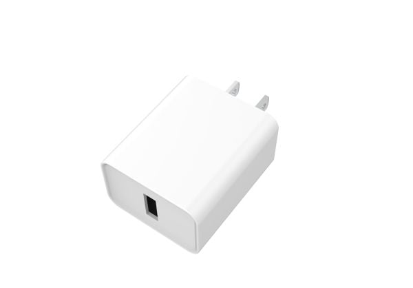 eSTUFF Home Charger - Strømadapter - 12 watt - 2.4 A (USB) - matt hvit - USA