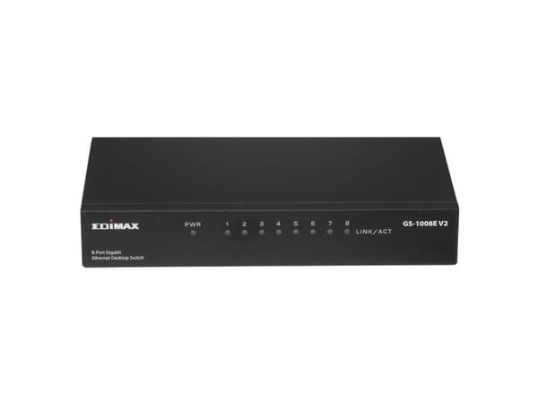 Edimax GS-1008E V2 - Switch - ikke-styrt - 8 x 10/100/1000 - stasjonær